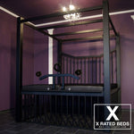 Made To Order Steel Bondage Bed With Removable Pillory